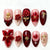 Kunstnagelset mit eleganten Blumenapplikationen und glamourösen Akzenten Brehn