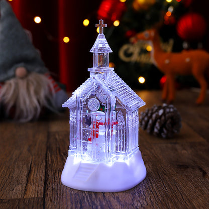 Dekorative Weihnachtslaterne mit Schneemann-Szene Brehn