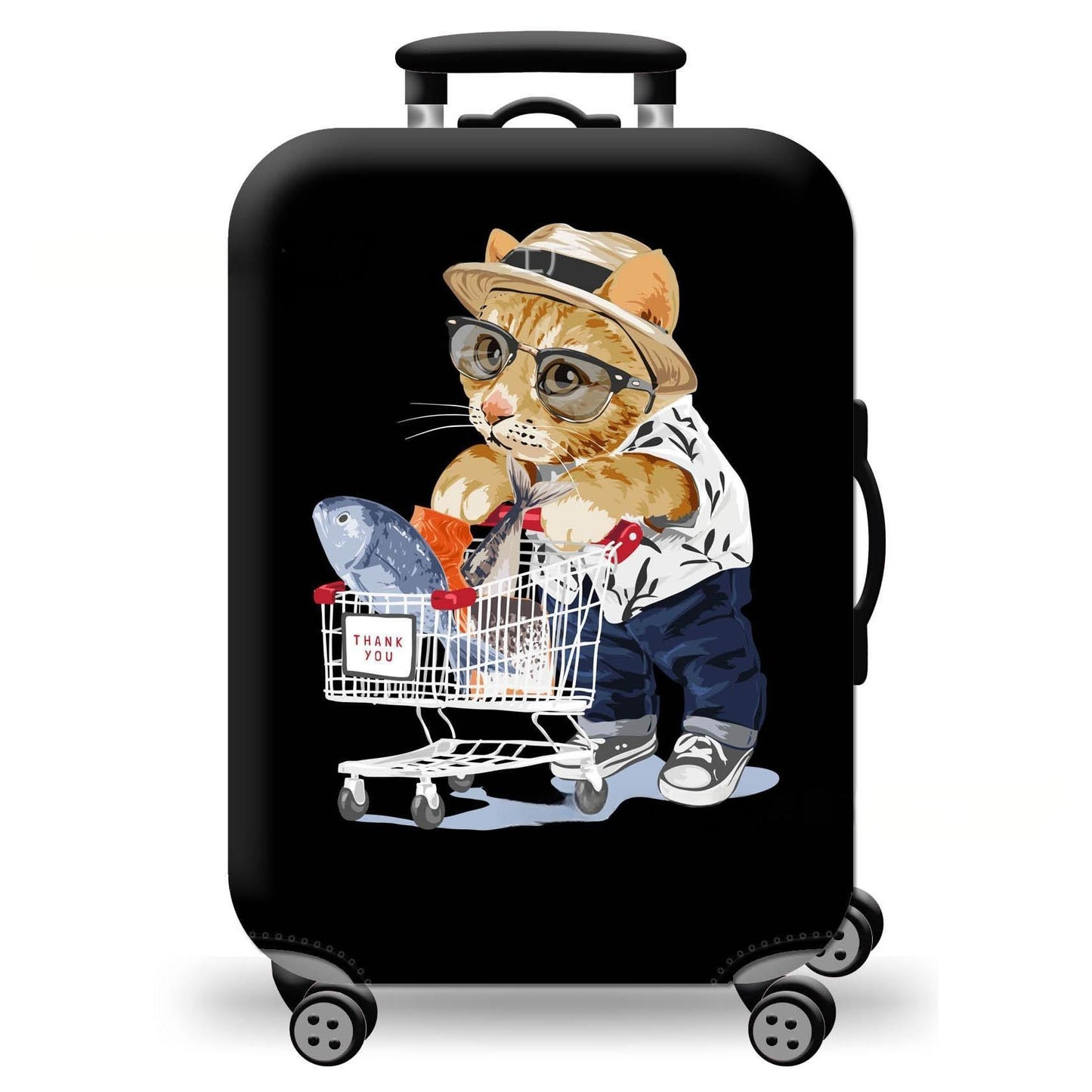 Unisex Hartschalenreisekoffer mit verspieltem Katzenmotiv Brehn