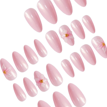 Elegante Floral Spitznagel Kunstnägel Brehn
