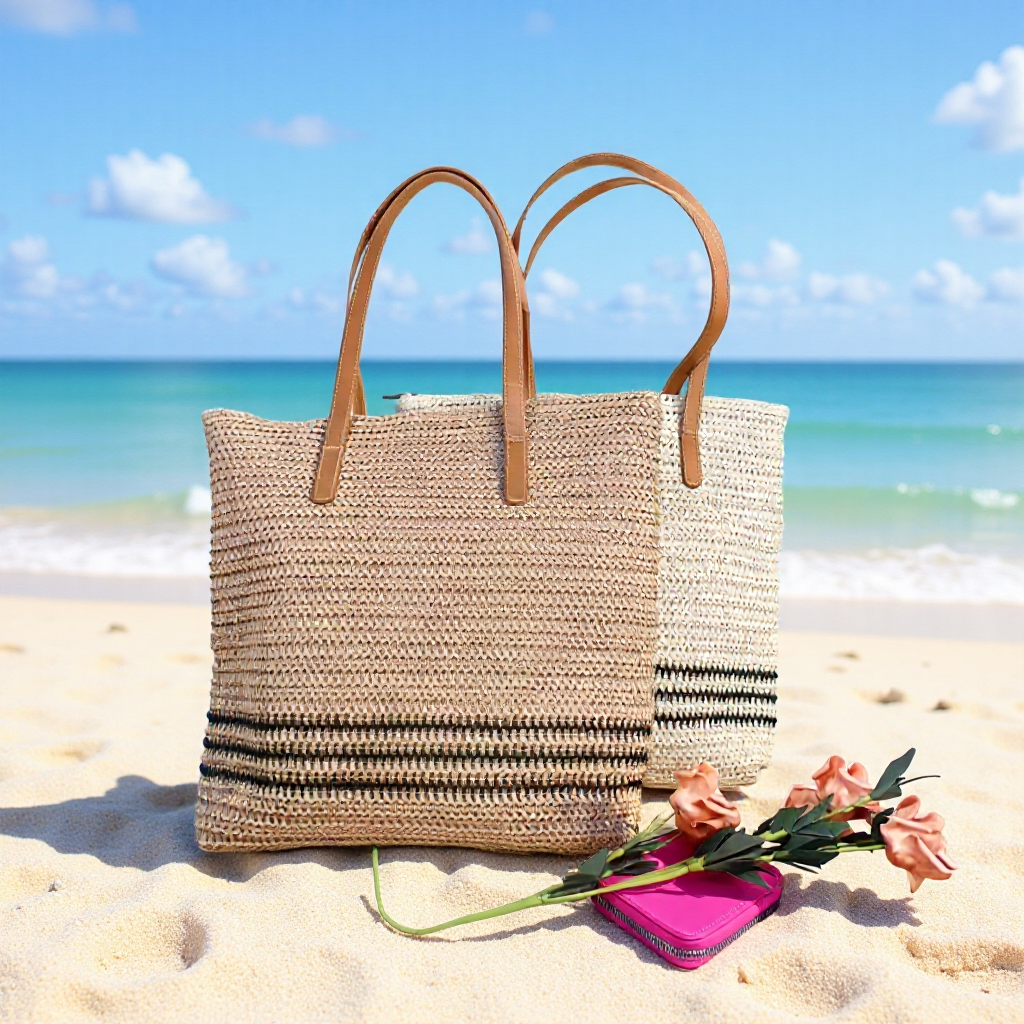 Oversized Strandtasche Aus Geflochtenem Material Brehn