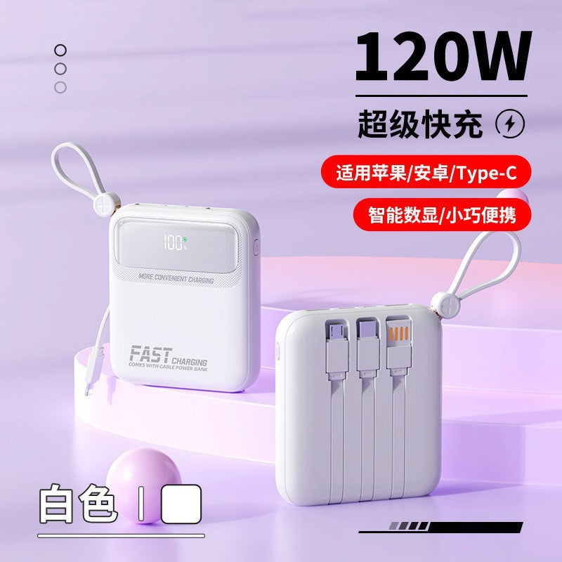 Tragbare Powerbank mit Integrierten Kabeln und Multifunktionalem Ladeanschluss Brehn