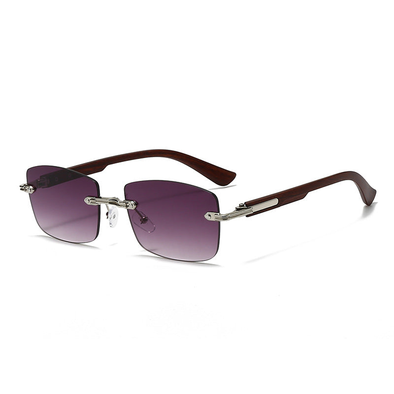 Damen modische quadratische Sonnenbrille mit eleganten Holzakzenten Brehn
