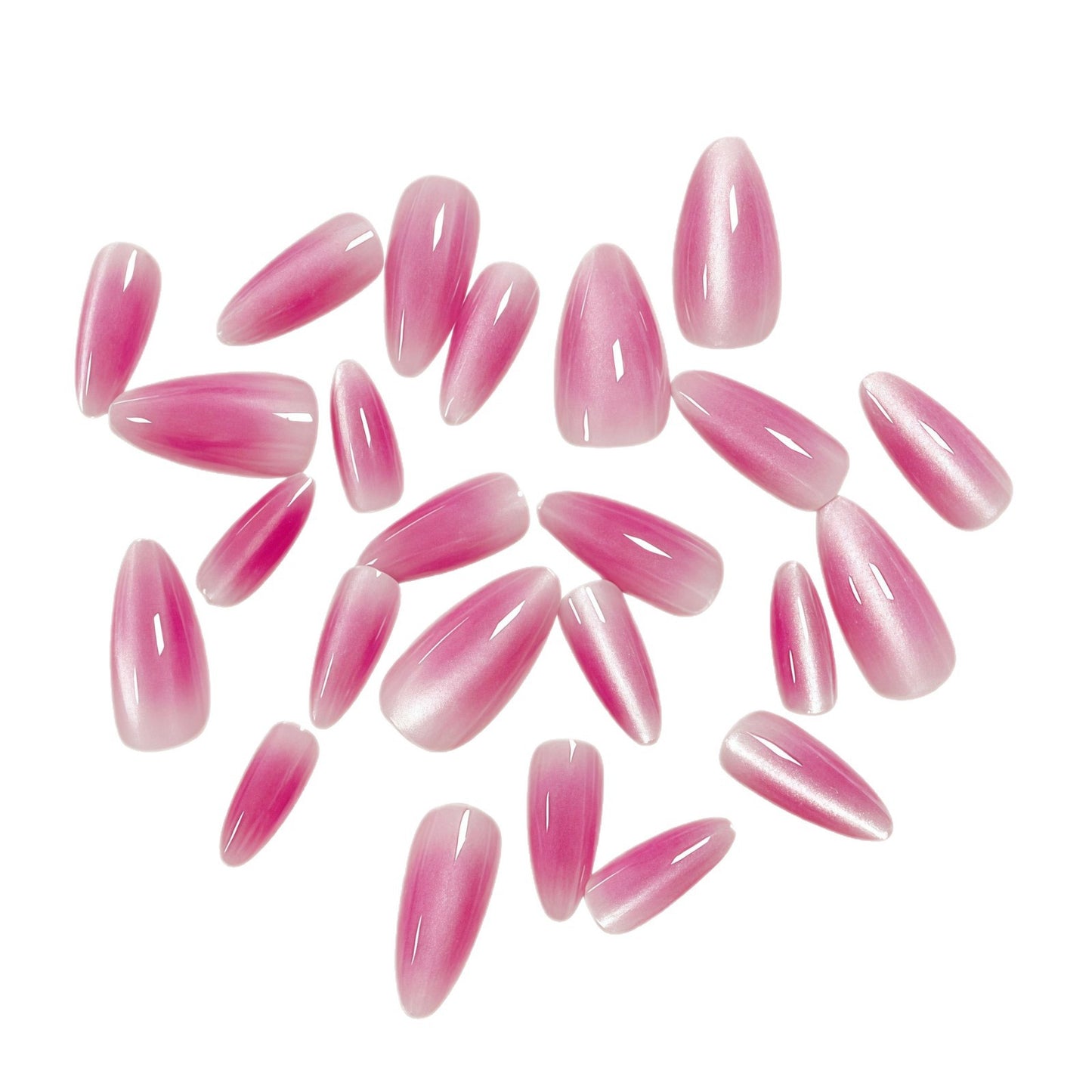 Glänzendes Ombre Stiletto Press-On Nägel Set Brehn