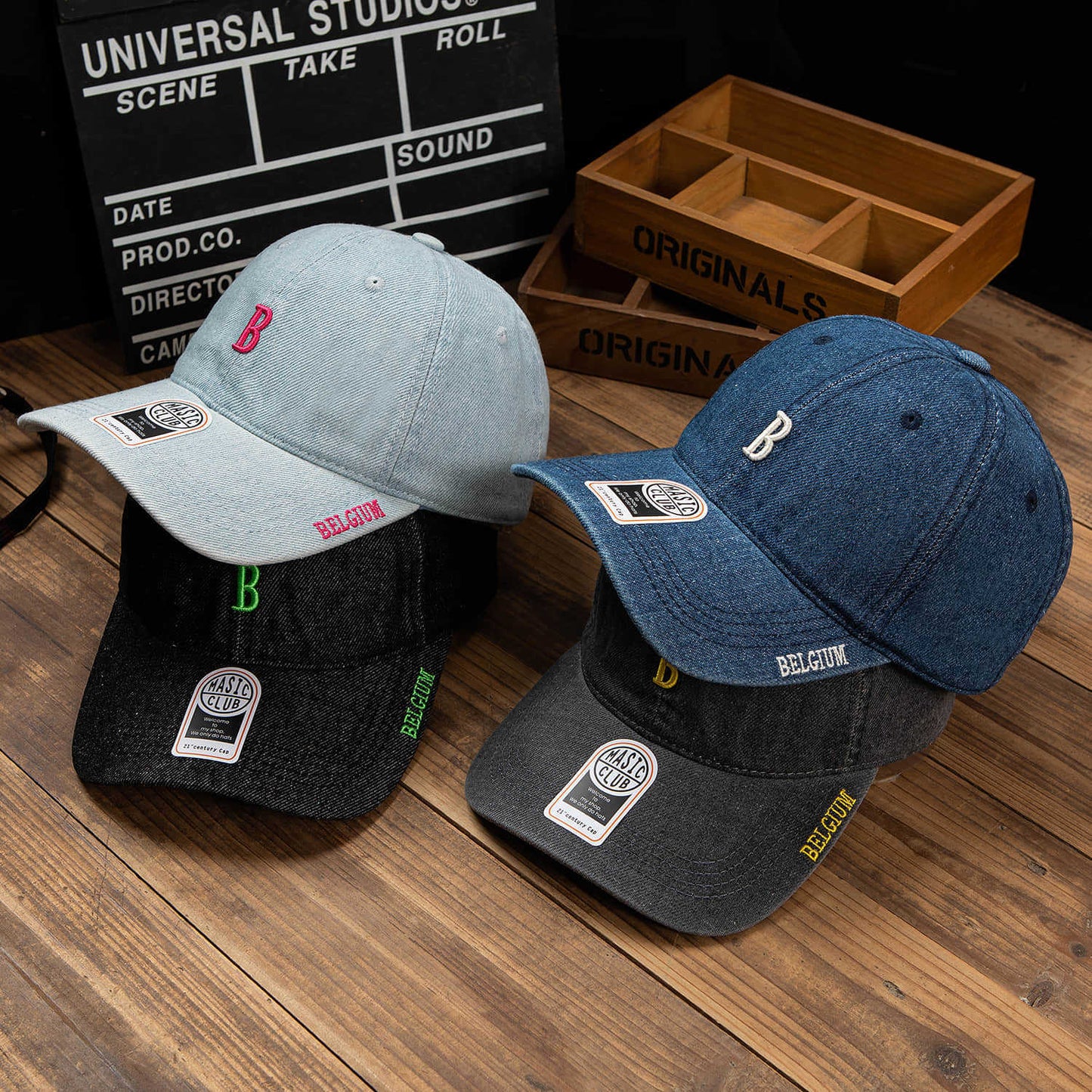 Herren Denim Bestickte Baseballmütze Brehn