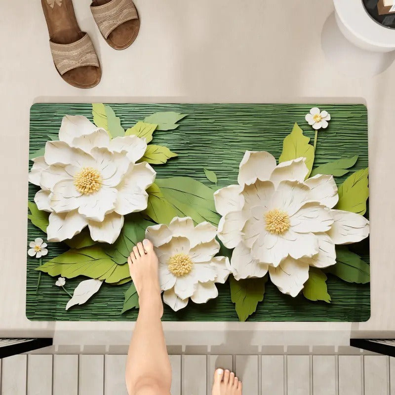 Luxuriöse Floral Design Badematte