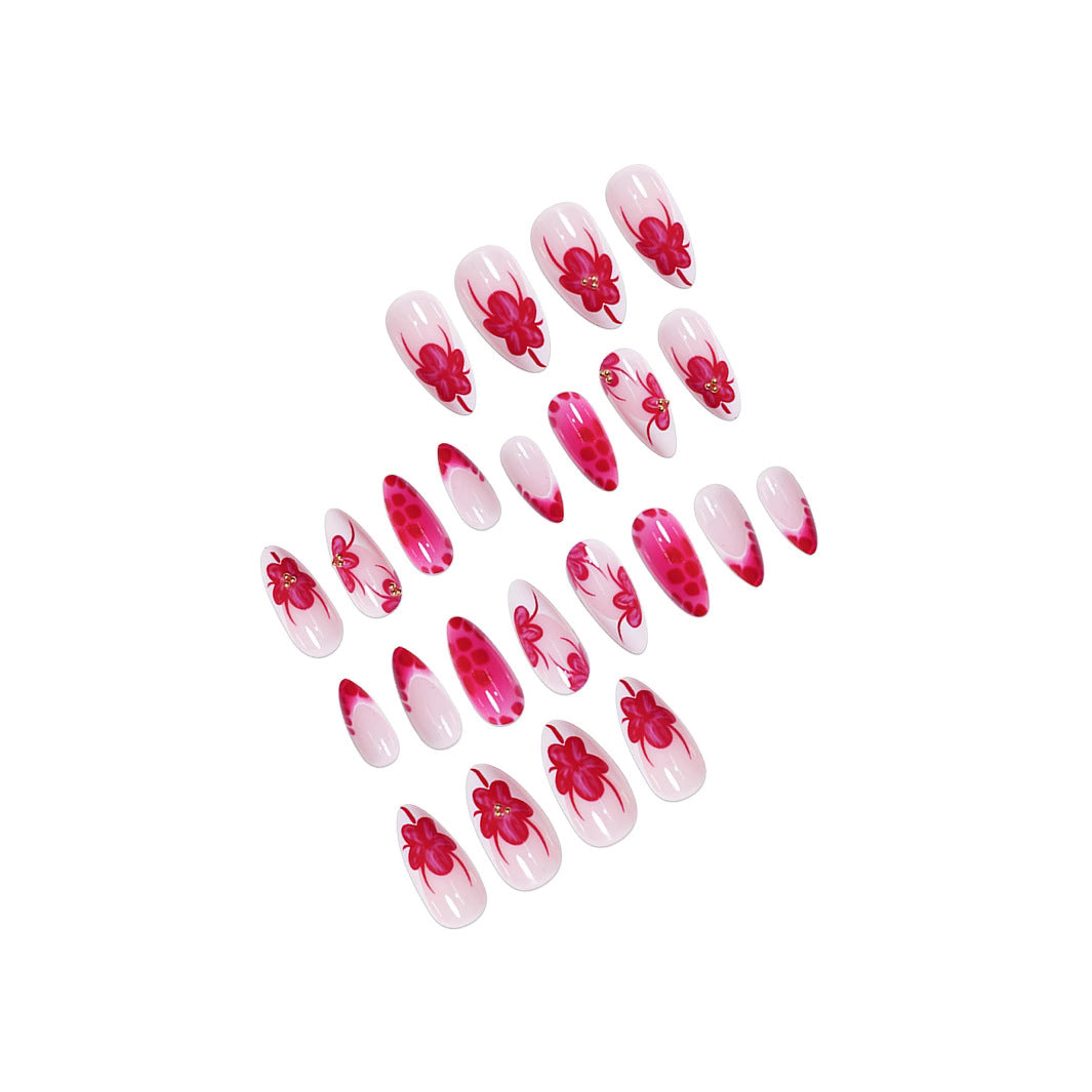 Elegante Floral Stiletto Nagelkunst Brehn 1787977864