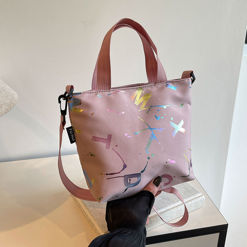 WoArtistic gemusterte Mini-Tote-Bag Brehn
