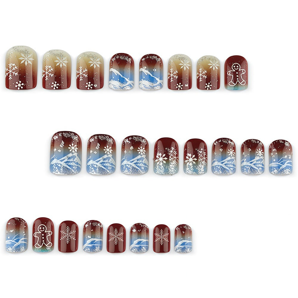 Dekorative Winter-Nagelkunst Brehn