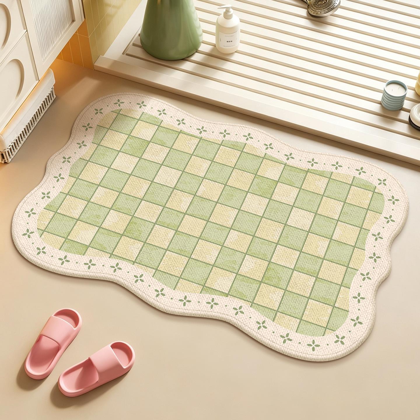 Absorbierend Floral Prägung Badmatte Brehn
