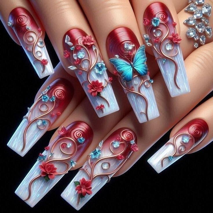 Elegante Kunstnagelverzierung Brehn