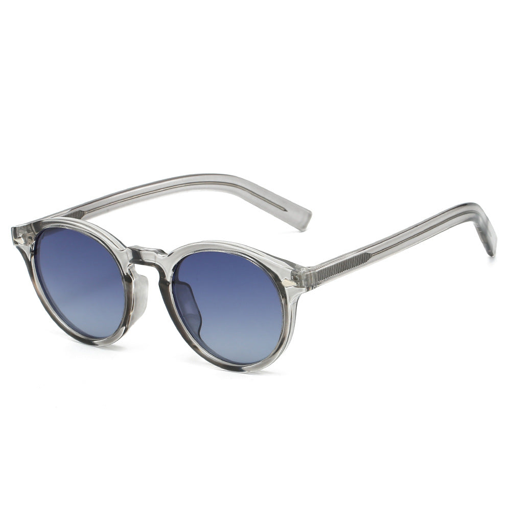 Damen modische Sonnenbrille mit transparentem Rahmen und gelben Gläsern Brehn