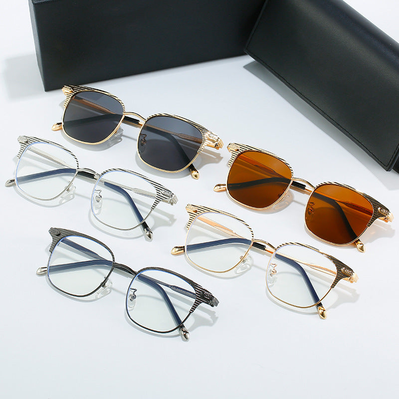 Damen Designer-Sonnenbrille mit luxuriösem Rahmen und verspiegelten Gläsern Brehn
