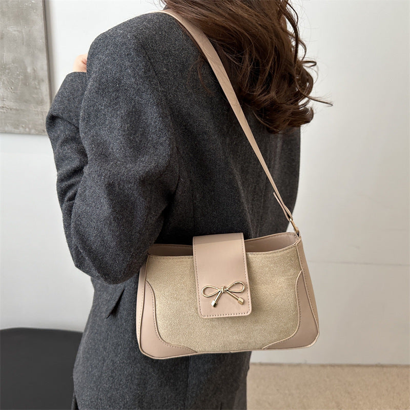 Stylish Faux Suede Handtasche Brehn