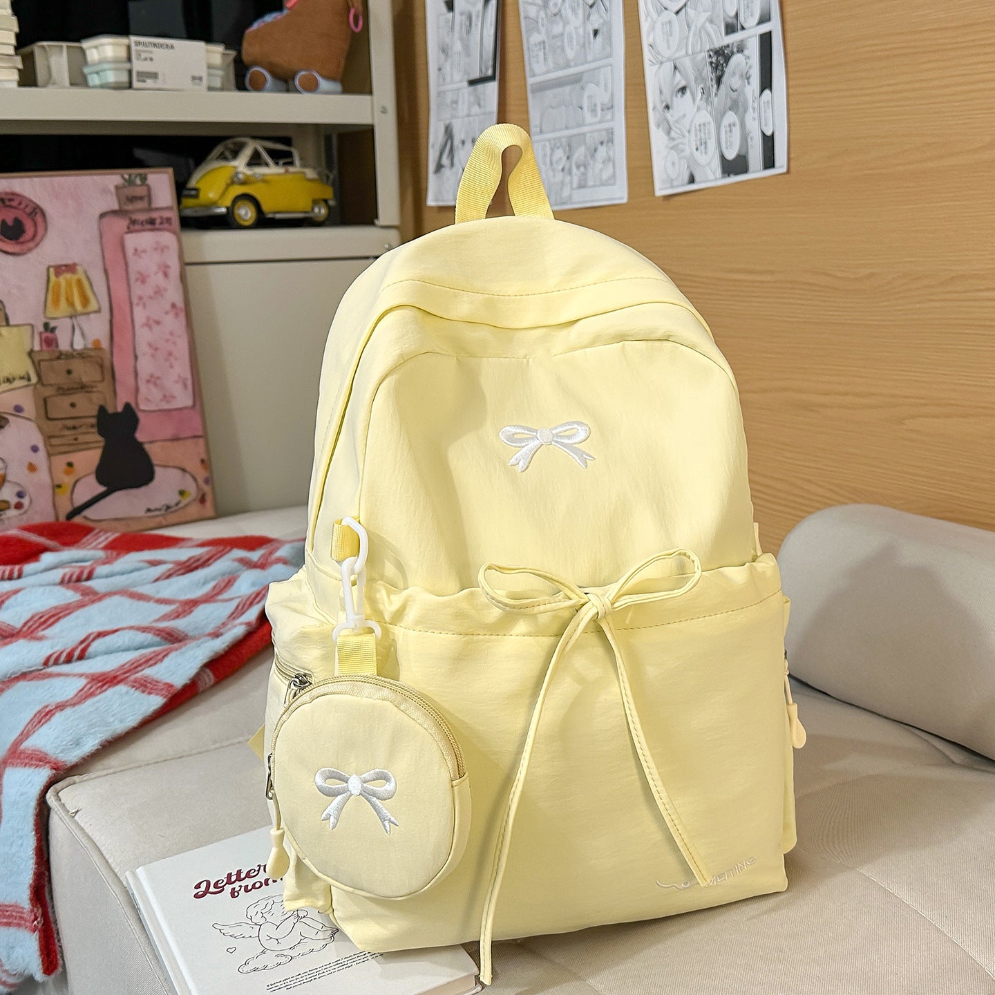 Rucksack mit Niedlichen Applikationen und Multifunktionalem Design Brehn