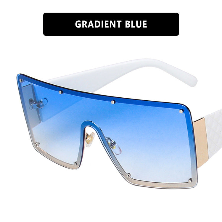Damen geometrische Oversized-Sonnenbrille mit gradienten Gläsern Brehn