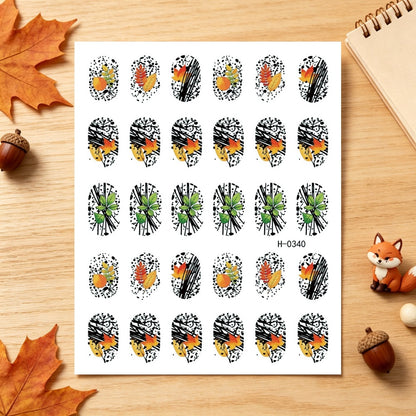 Herbst-Themen Nagelkunst Aufkleber