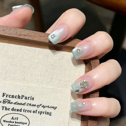 Glitzerndes Press-On Nagelkunst Set Brehn