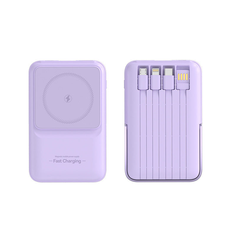 Tragbare Powerbank mit Magnetladetechnologie und Integriertem Kabelmanagement Brehn