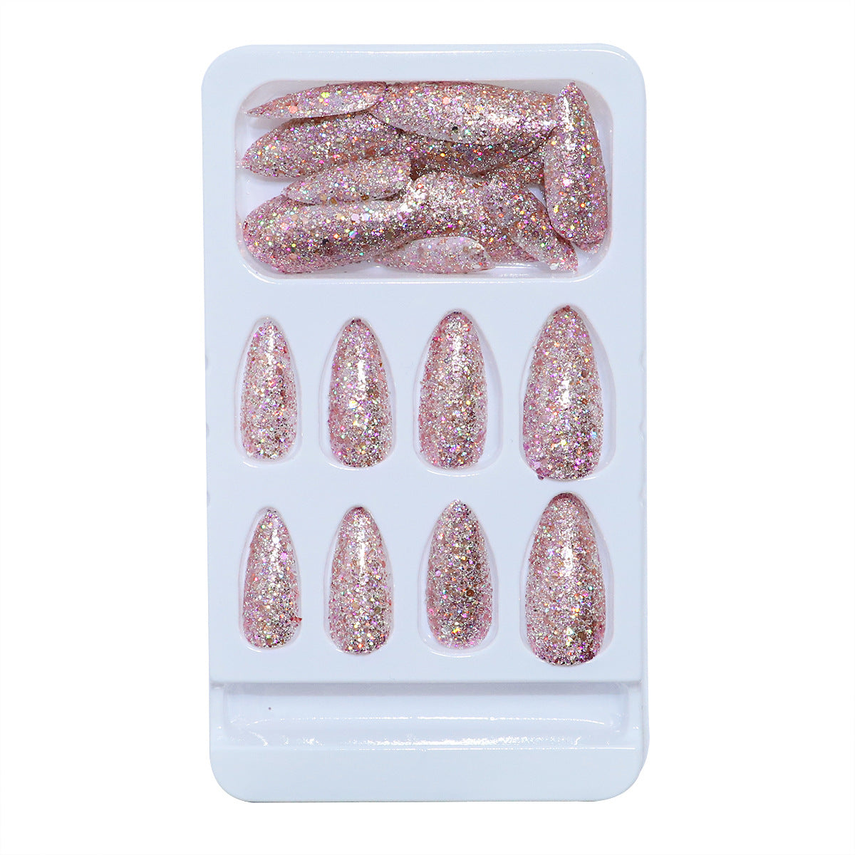 Glitzerndes Stiletto Press-On Nagel Set Brehn