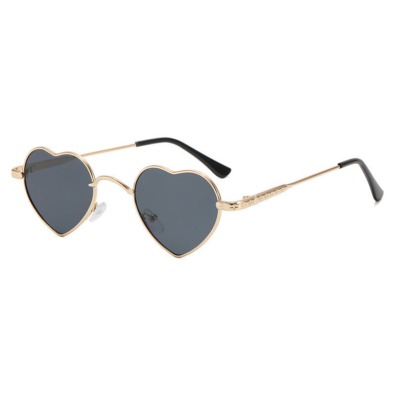 Damen Herzförmige Sonnenbrille mit filigranem Metallrahmen Brehn