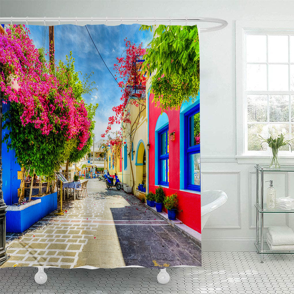 Floral Lane-inspirierte Duschvorhang Brehn