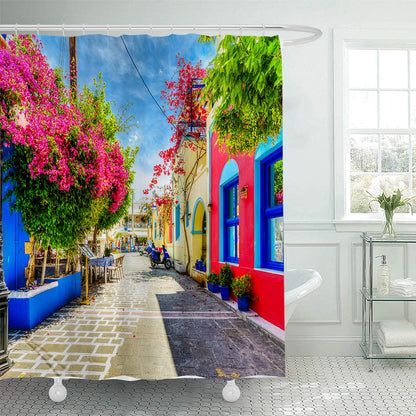 Floral Lane-inspirierte Duschvorhang Brehn