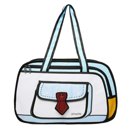 Verspielte Grafik Reise Tasche
