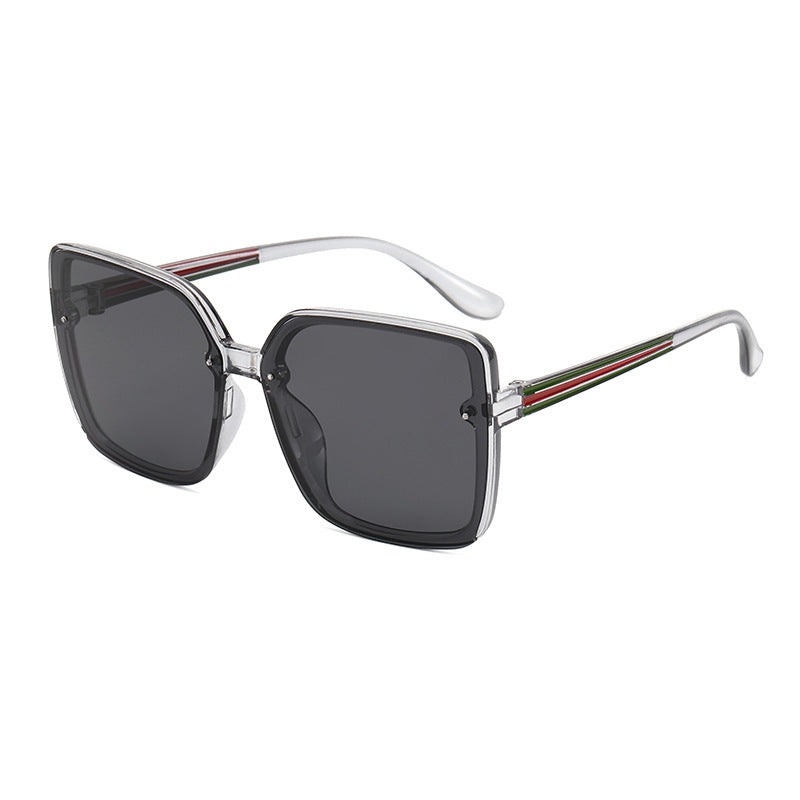 Damen Oversized-Quadrat-Sonnenbrille mit kontrastierendem Rahmen Brehn