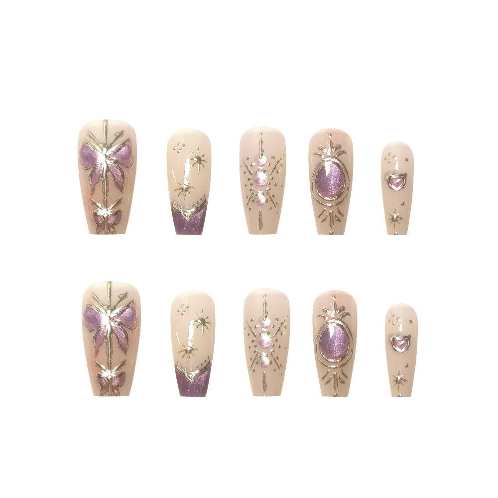 Künstlerische Press-On Nagelkunst Extensions Brehn