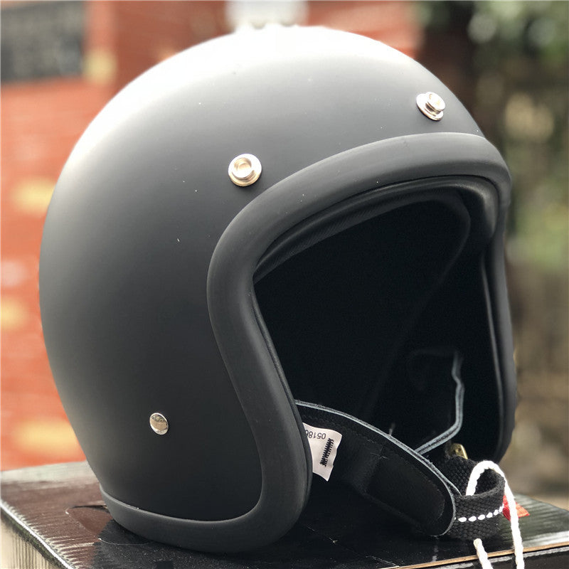 Klassischer Halbschalen-Motorradhelm Brehn