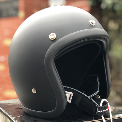 Klassischer Halbschalen-Motorradhelm Brehn