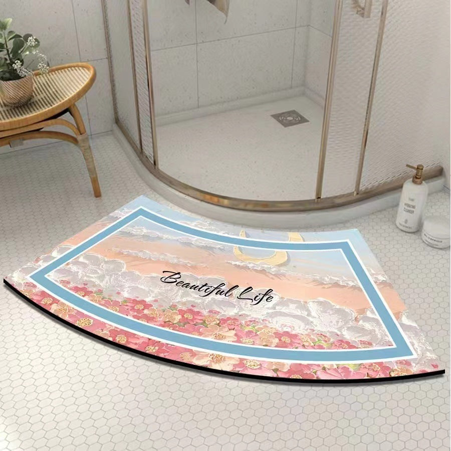 Künstlerische gekrümmte Badematte Brehn