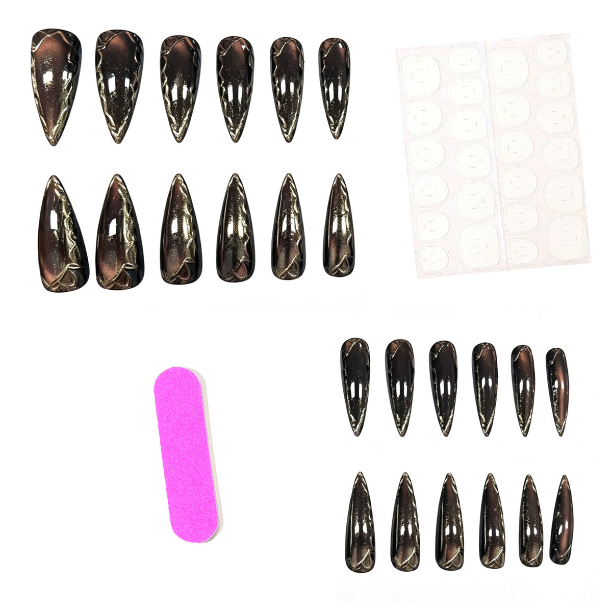 Elegante Stiletto-Nagelverlängerungen Brehn