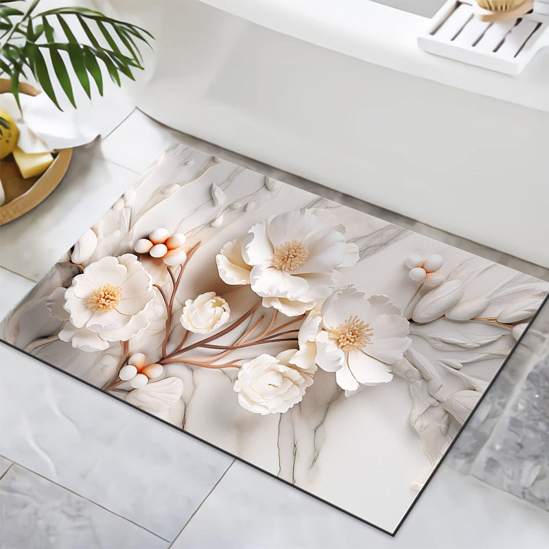 Strukturiertes florales Design Badmatte Brehn
