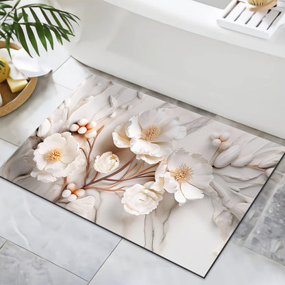 Strukturiertes florales Design Badmatte Brehn