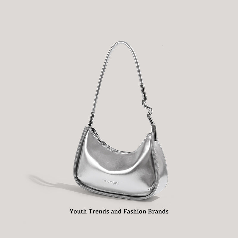 Schlanke Metallic Abend Schultertasche Brehn