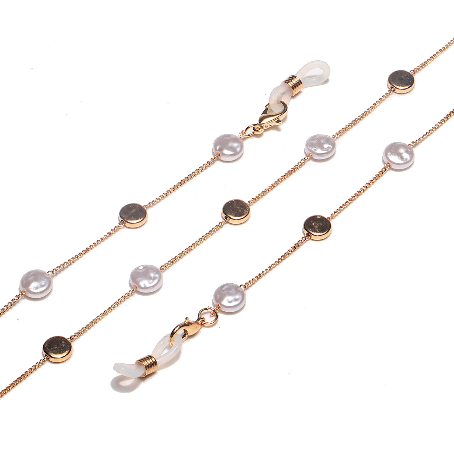 Perlen- und Metall-Brillenhalter-Kette Brehn