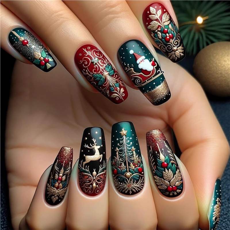Festliches Feiertags-Nagelkunst-Set Brehn