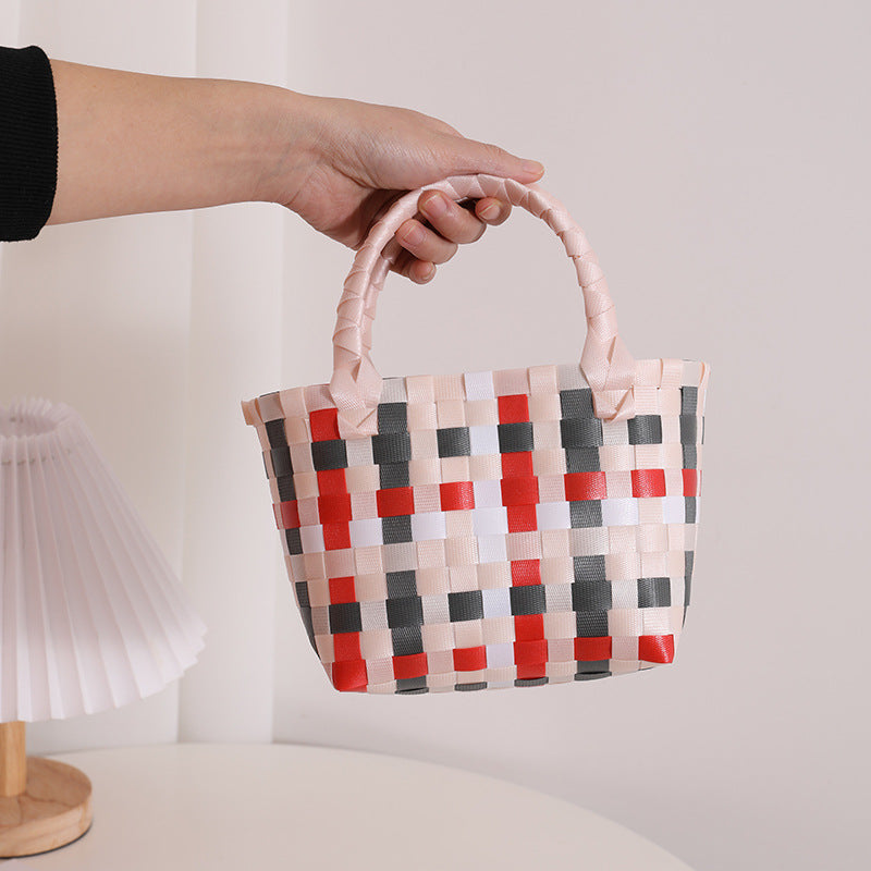 Damen Geflochtene Tragetasche mit modischem Design Brehn