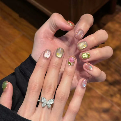 Künstlerisches von Früchten inspiriertes Press-On-Nagelkunstset Brehn