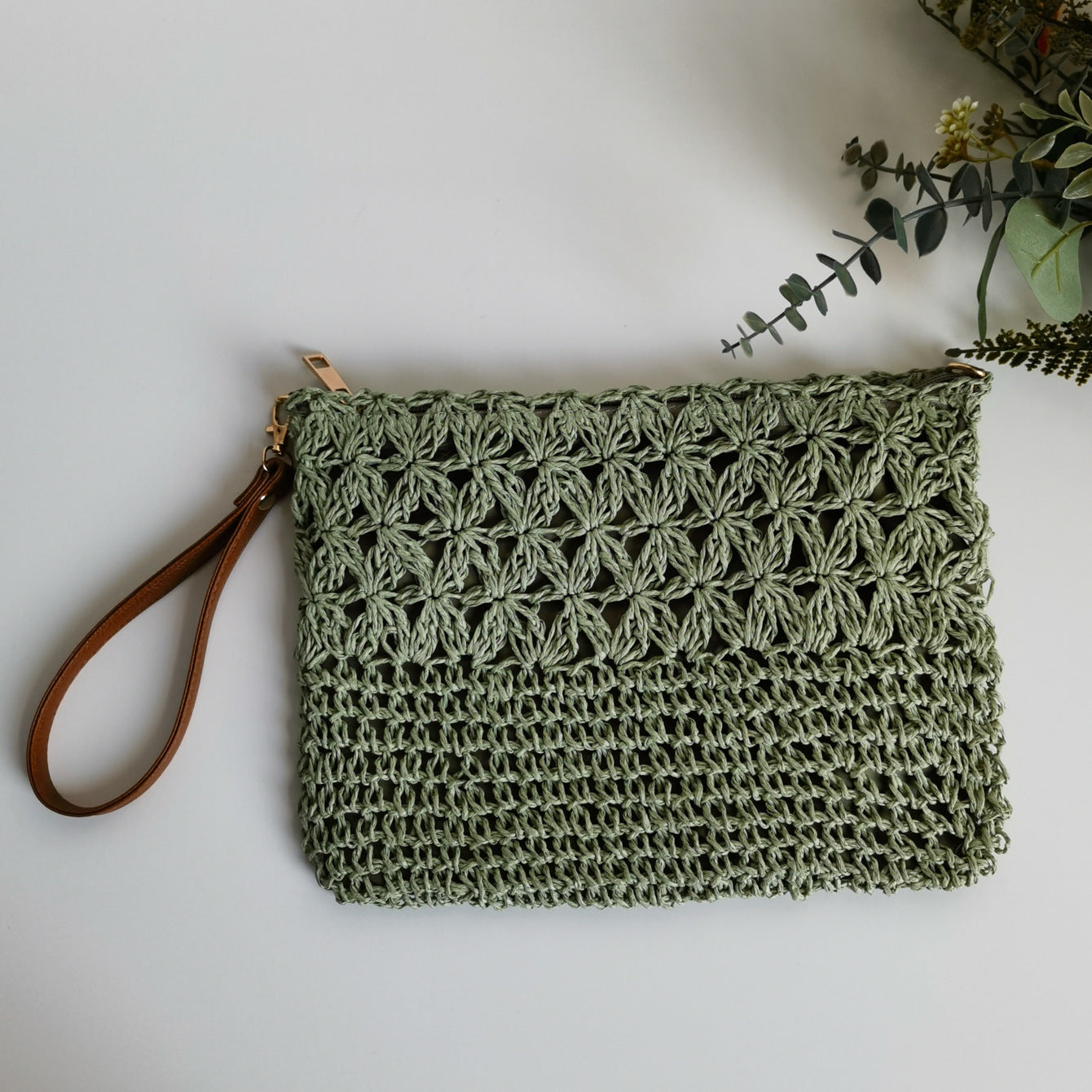 Handgefertigte Makramee Clutch Brehn