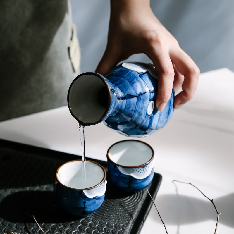 Japanische Sakura Handgefertigte Keramische Sake-Sets | Brehn
