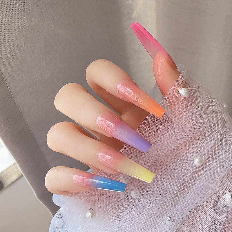 Gradient Ombre Lange Press-On Nägel Brehn