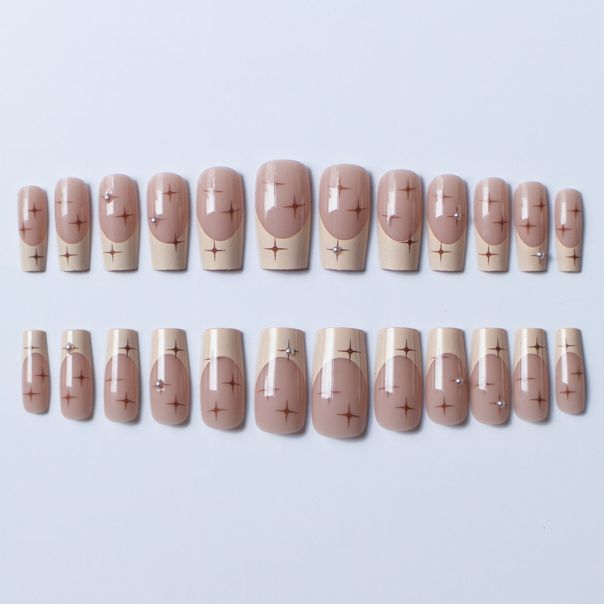 Elegante Lange Acrylnagelkunst