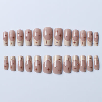 Elegante Lange Acrylnagelkunst