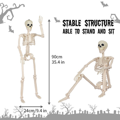 Glow-in-the-Dark Skelett Dekoration Brehn