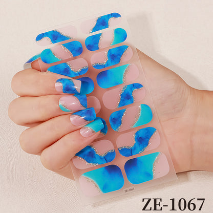 Blumen Design Nagelkunst Wraps
