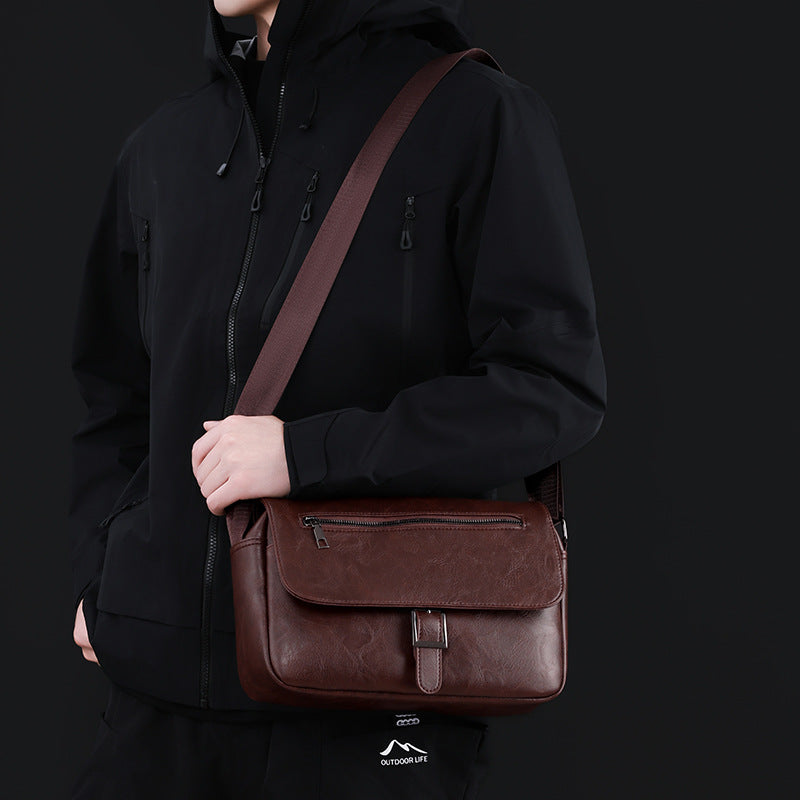 Stilvolle Leder Messenger Bag