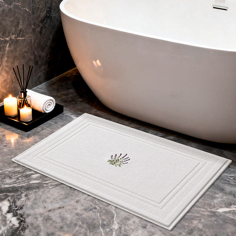 Elegante gestickte Lavendel-Badetuch Brehn